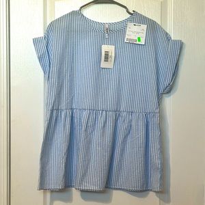 Janis Stripped Seersucker top